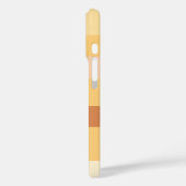 ベージュとブラウンストライプのパーソナライズされた名前 Case-Mate iPhoneケース (裏面 / 左)