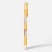 ベージュとブラウンストライプのパーソナライズされた名前 Case-Mate iPhoneケース (裏面 / 右)