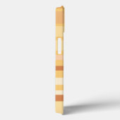 ベージュとブラウンストライプのパーソナライズされた名前 Case-Mate iPhoneケース (裏面 / 右)