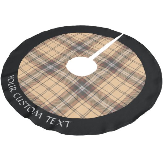 ベージュとブラウンタータンチェックベージュとブラウンタータンチェックデシ ブラッシュドポリエステルツリースカート (アングル)