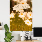 ベージュとブラウンミニマル自然歓迎マーチ ポスター (ホームオフィス)