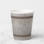 ベージュとブラウン 紙コップ (裏面)