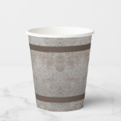 ベージュとブラウン 紙コップ (正面)