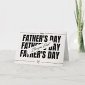 ベージュとブラックのタイポグラフィ カード (正面)