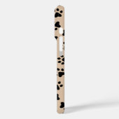 ベージュとブラックのペットフォトポープリントパターン Case-Mate iPhoneケース (裏面 / 左)