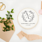 ベージュとブラックエレガントのパーソナライズされたロ結婚ゴ ラウンドシール