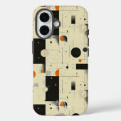 ベージュとブラックバランス幾何アートフォンケース Case-Mate iPhoneケース (裏面)