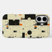 ベージュとブラックバランス幾何アートフォンケース Case-Mate iPhoneケース (裏面 (横))