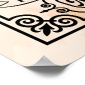 ベージュとブラックファームハウス規則ポスター ポスター (角)