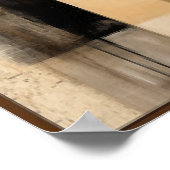 ベージュとブラックモダンアート ポスター (角)