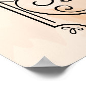 ベージュとブラック農家の祈りの言葉ポスター ポスター (角)