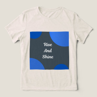 ベージュとブルーのモダンなミニマルインスピレーションの引用 トライブレンドTシャツ