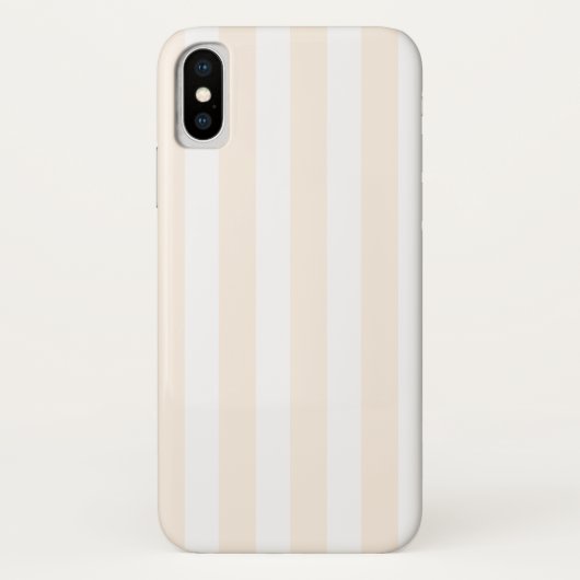 ベージュとホワイトキャンディストライプー Case-Mate iPhoneケース (裏面)