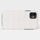 ベージュとホワイトダイヤモンドパターン Case-Mate iPhoneケース (裏面(横))