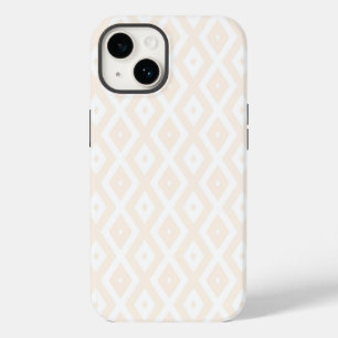 ベージュとホワイトダイヤモンドパターン Case-Mate iPhone 14ケース