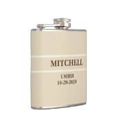 ベージュとホワイト結婚ズフラスコ フラスク (右)