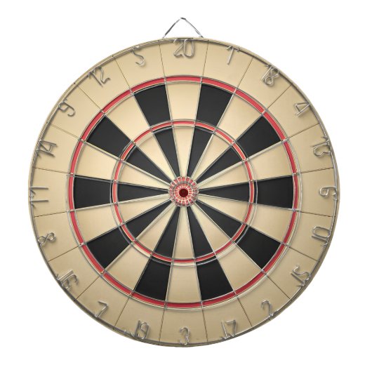 ベージュとレッドダーツボード ダーツボード (正面)