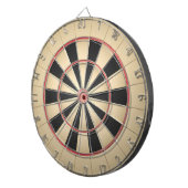 ベージュとレッドダーツボード ダーツボード (正面右)
