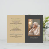 ベージュと木炭4ページの葬儀プログラム (スタンド正面)