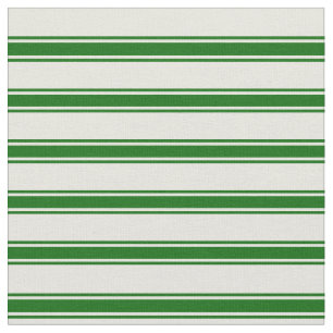 ベージュと濃い緑の線のパターン ファブリック