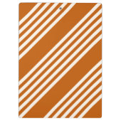 ベージュと焦げオレンジの5つのストライプパターン クリップボード (裏面)