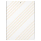 ベージュと白い5つのストライプパターン クリップボード (裏面)