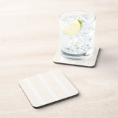 ベージュと白い5つのストライプパターン コースター (右側)