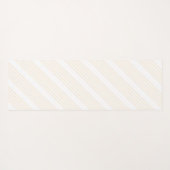 ベージュと白い5つのストライプパターン ヨガマット (裏面(横))