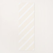 ベージュと白い5つのストライプパターン ヨガマット (裏面)