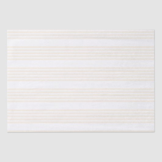 ベージュと白い5つのストライプパターン 薄葉紙 (正面)