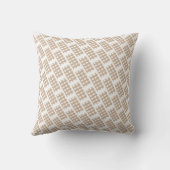 ベージュと白の市松模様のチェック柄スローピロー クッション (裏面)
