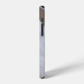 ベージュと白の表面 iPhoneケース (左側面)