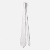 ベージュと白の貝殻とヒトデのビーチのネクタイ ネクタイ (正面)