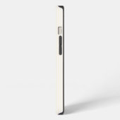 ベージュと白の5本ストライプ柄 iPhoneケース (左側面)