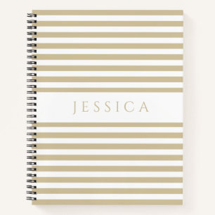 ベージュと白ストライプののパターン名 ノートブック