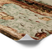 ベージュと茶色の木製ボード ポスター (角)