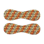 ベージュと赤で並んだ彫刻された長方形の作品 野球ボール (パネル)