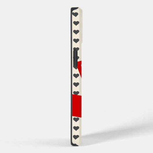 ベージュと赤の心のこもったギフトカップルのロマンス Case-Mate iPhoneケース (裏面 / 右)