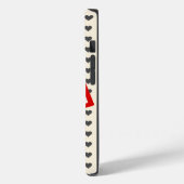 ベージュと赤の心のこもったギフトカップルのロマンス Case-Mate iPhoneケース (裏面 / 左)