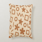 ベージュと赤褐色のアクセント枕 アクセントクッション (裏面(縦))