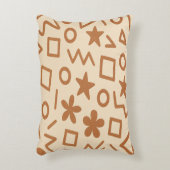 ベージュと赤褐色のアクセント枕 アクセントクッション (正面(垂直))