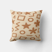 ベージュと赤褐色の装飾用クッション クッション (裏面)