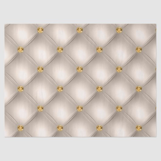 ベージュと金ゴールドタフテッド 薄葉紙 (正面)