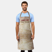 ベージュと金ゴールド エプロン (着用した状態)