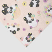 ベージュに可愛いオリエンタルパンドラ(PANDAS)の模様 薄葉紙 (詳細)