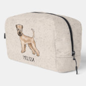 ベージュに名前を付けた柔らかいコートのウィートテリア犬 ドップキット (右コーナー)