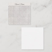 ベージュのイスラム幾何学模様 ノートカード (正面/裏面)