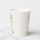 ベージュのカクテルとカウガールズ ロデオ ブライズメイド 紙コップ (右)