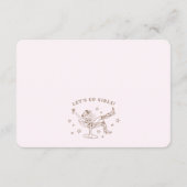 ベージュのカクテルとカウガール ロデオ 詳細挿入 エンクロージャーカード (裏面)