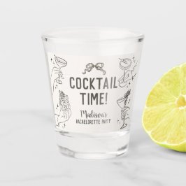 ベージュのカクテルパーティー レトロな独身最後の夜のプレゼント ショットグラス
